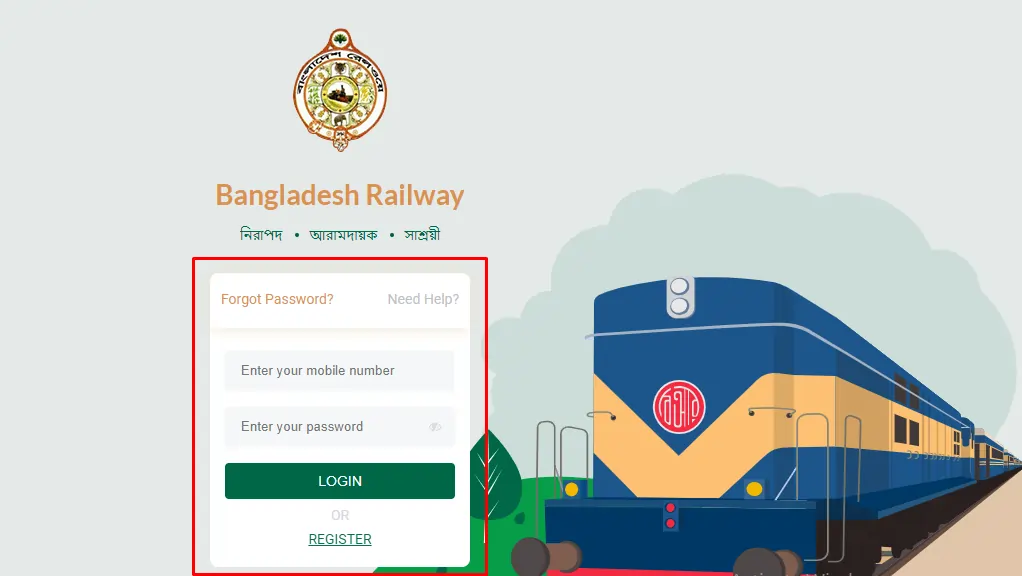 bangladesh railway login page